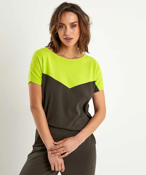 Sweater V-Shape Colorblock Alika*KYRA Discount