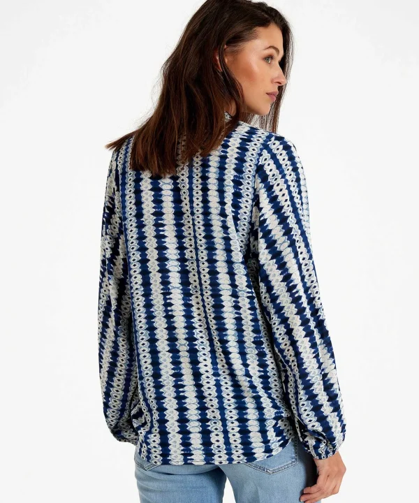 Tie Dye Stripes Blouse Nouky*KYRA Cheap