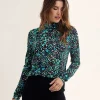 Turtleneck Flower Justa*KYRA Hot