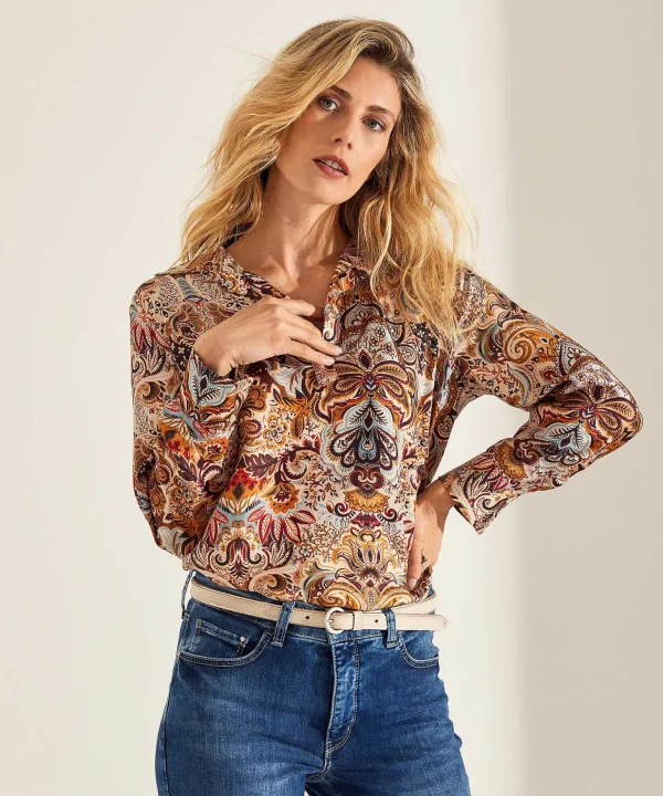 Blouse Paisley Print Silk Bali*LaSalle Flash Sale