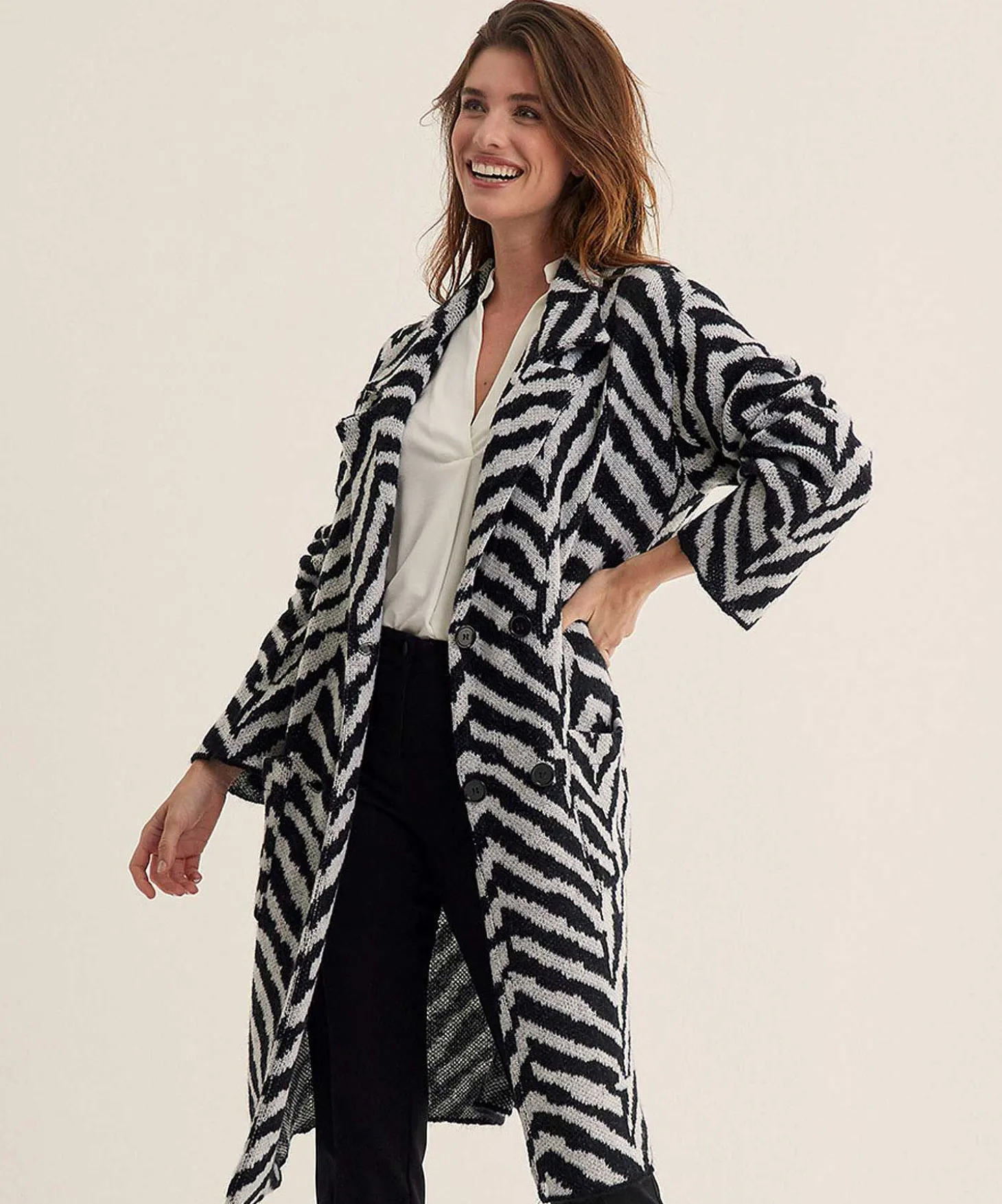 lasalle_cardigan_jacquard_0.webp Cardigan Jacquard Herringbone*LaSalle New