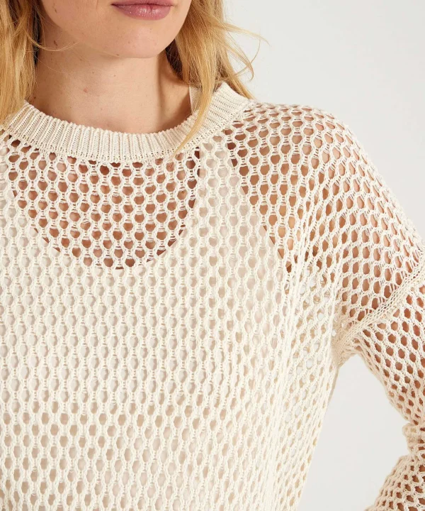 Openwork Sweater Linen Mix*LaSalle Hot