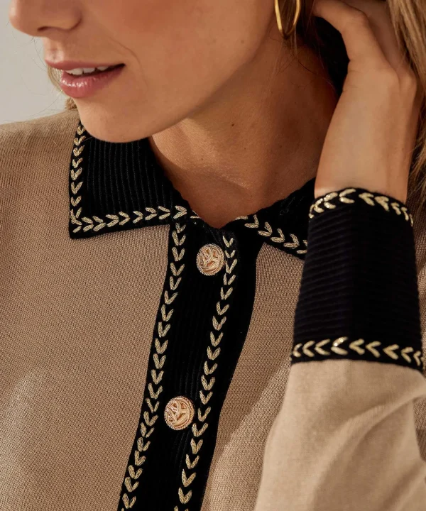 Cardigan Lurex Embroidery*Leo & Ugo Best Sale