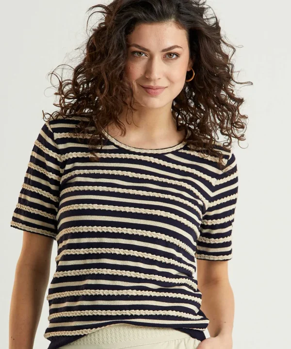 Sweater Cable Stripes Lurex*Leo & Ugo Best