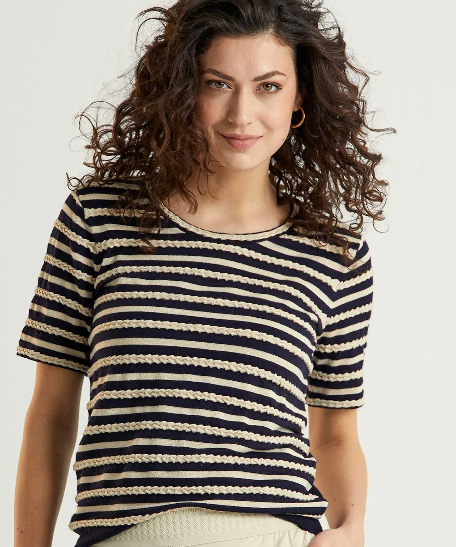 leo__ugo_sweater_cable_st_3.webp Sweater Cable Stripes Lurex*Leo & Ugo Best