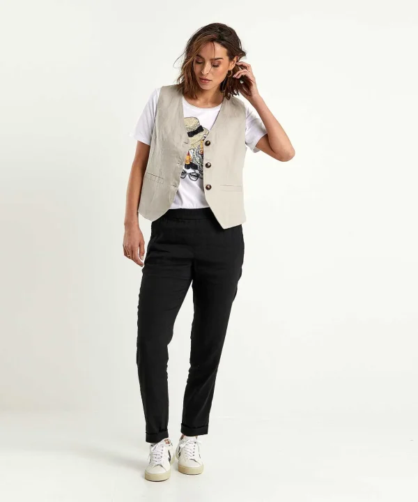 T-Shirt Fashion Print With Pearls*Leo & Ugo Flash Sale