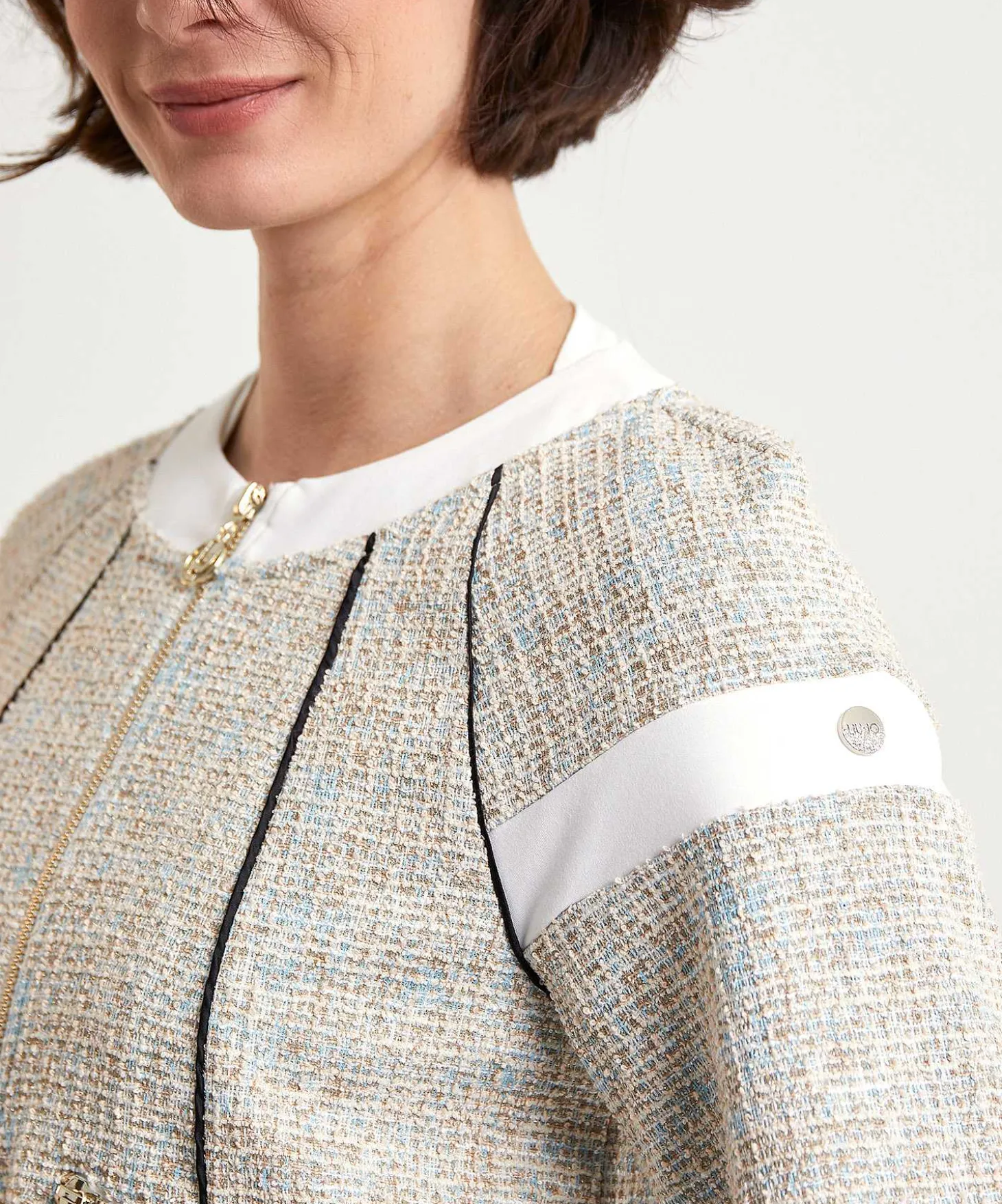 liu_jo_boucle_bomber_vest_0.webp Boucle Bomber Vest*LIU JO Sale