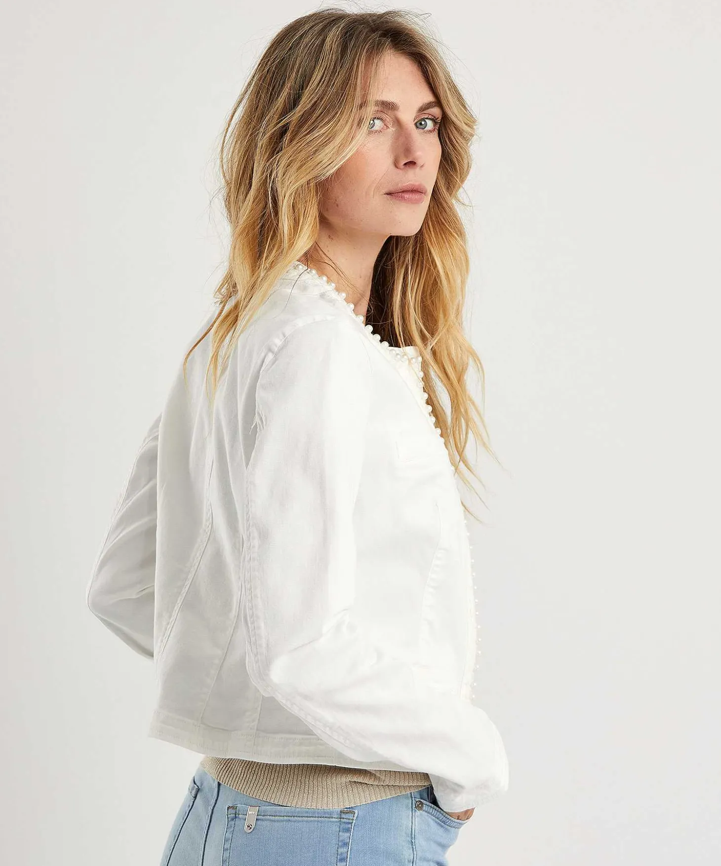 liu_jo_denim_jacket_with__3.webp Denim Jacket With Pearls*LIU JO Best Sale
