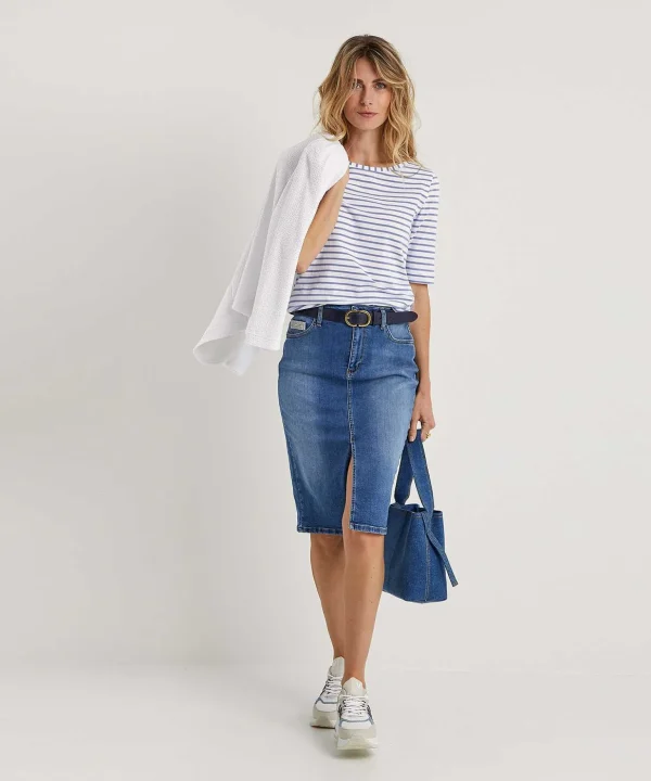 Denim Skirt With Split*LIU JO Best Sale