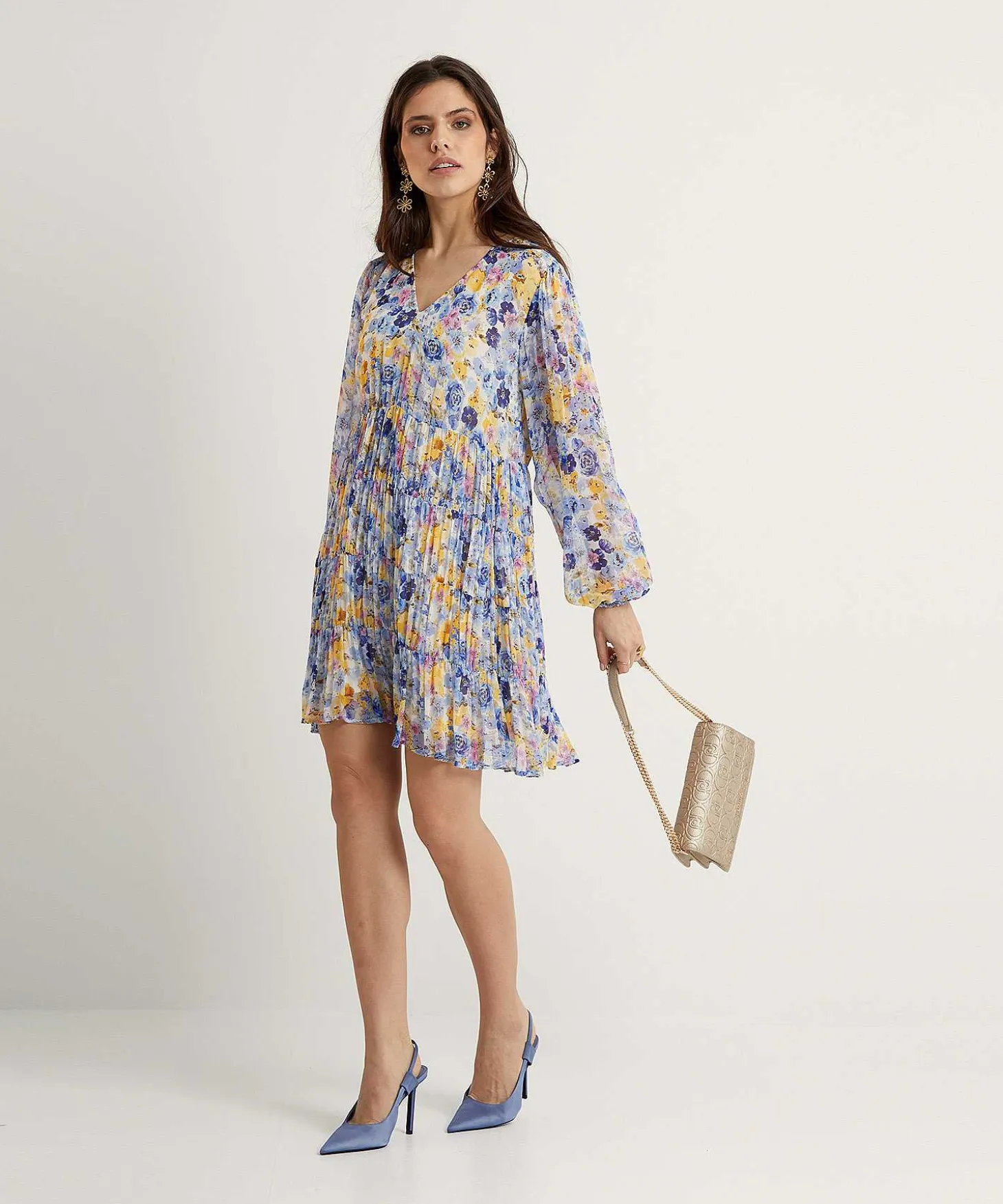 liu_jo_pleated_dress_flor_0.webp Pleated Dress Floral Print*LIU JO Cheap