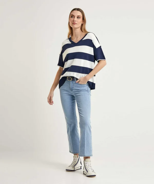 Striped Sweater With Studs*LIU JO Best