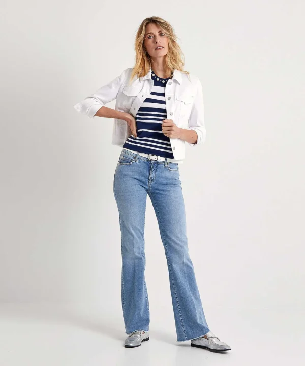 Striped Sweater With Pearls*LIU JO Fashion