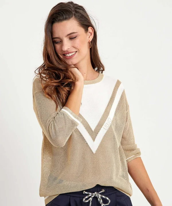 Sweater Lurex Mesh V*LIU JO Hot