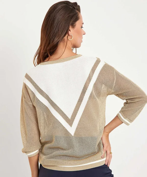 Sweater Lurex Mesh V*LIU JO Hot