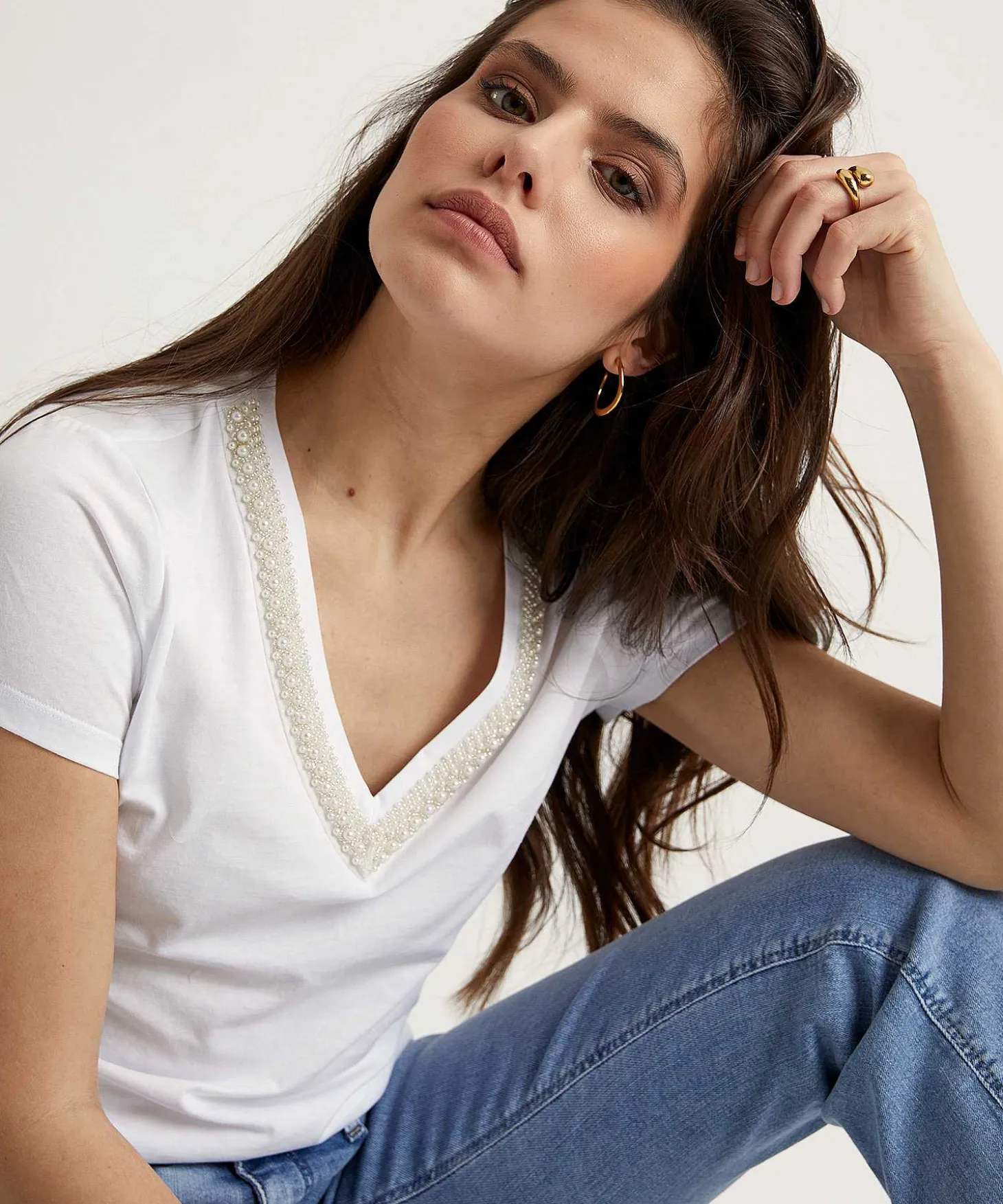 liu_jo_tshirt_vneck_pearl_3.webp T-Shirt V-Neck Pearls*LIU JO Cheap