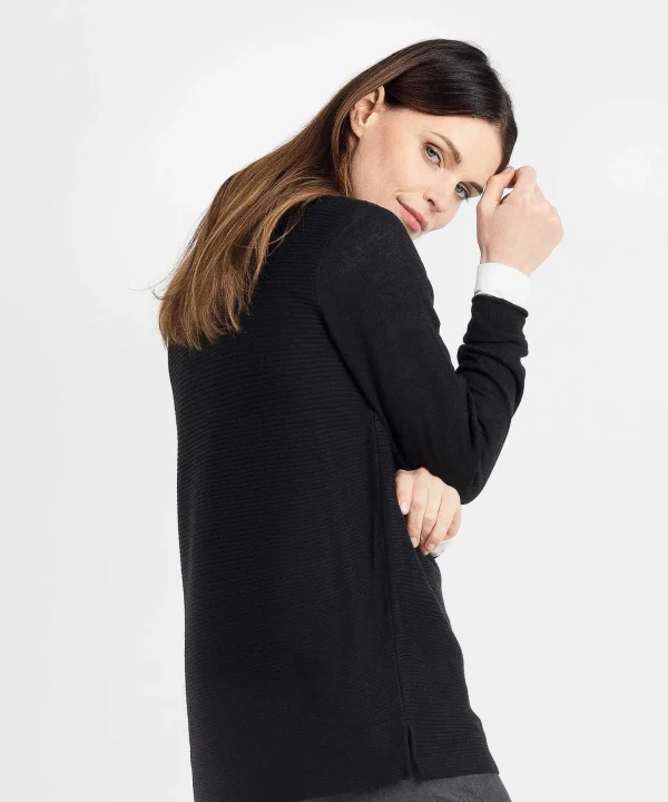 Long Sweater Horizontal Rib** Sale