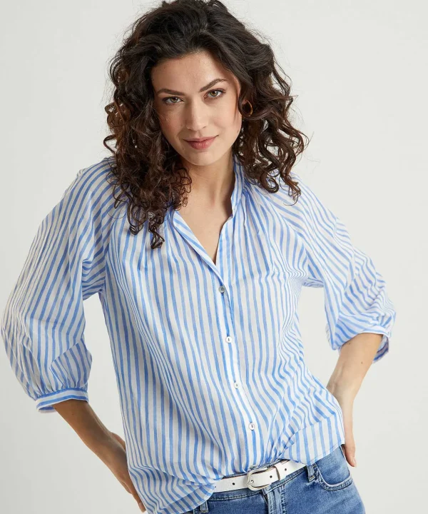 Cotton Voile Blouse Stripes*Louis and Mia Cheap