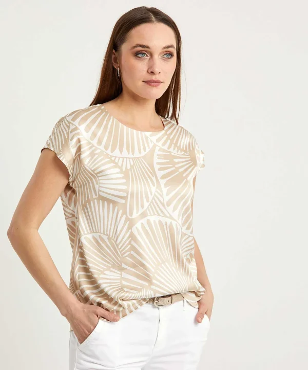 Silky Blouse Two-Tone*Louis and Mia Shop