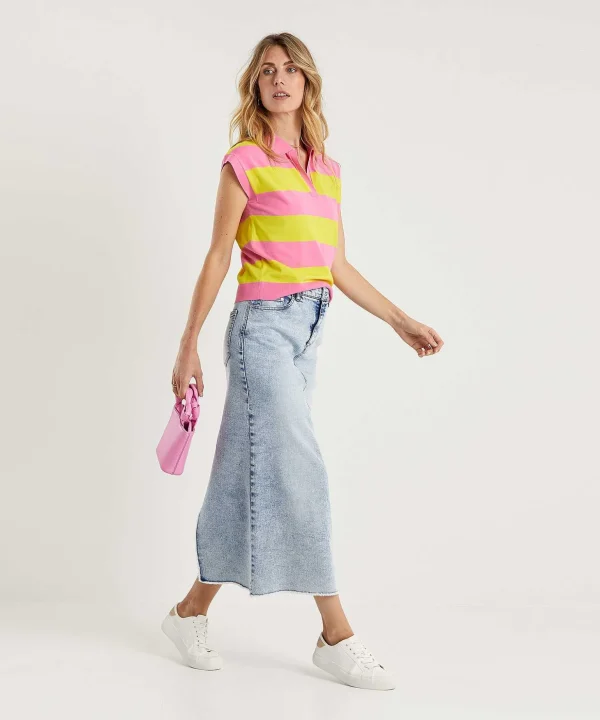 Denim Skirt With Split*Luisa Cerano Online