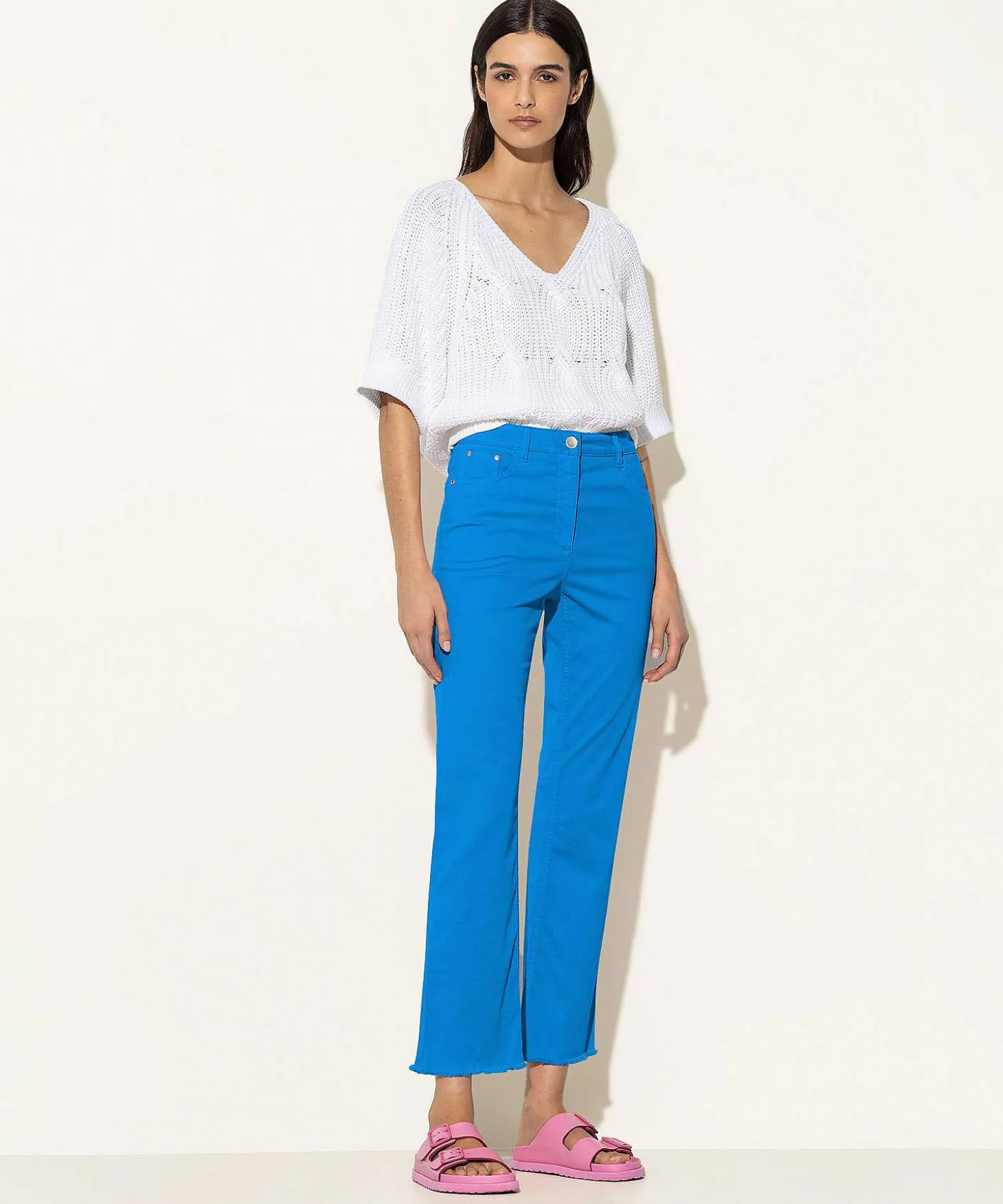 luisa_cerano_kick_flare_p_1-2.webp Kick Flare Pants Soft Cotton*Luisa Cerano Best Sale