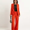 Linen Blend Wide Leg Pants*Luisa Cerano Fashion