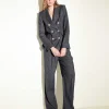 Linen Mix Wide Leg Pants Denim Look*Luisa Cerano Flash Sale