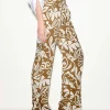 Palazzo Trousers Leaf Print*Luisa Cerano Best Sale