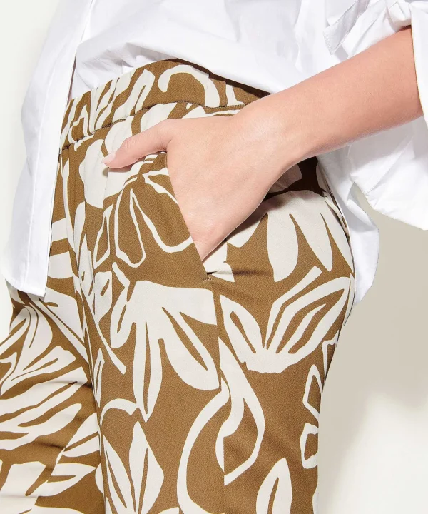 Palazzo Trousers Leaf Print*Luisa Cerano Best Sale