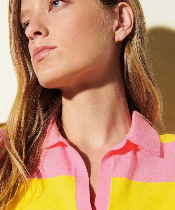 Polo Shirt Sleeveless Stripes*Luisa Cerano Clearance