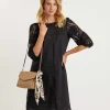 Ramie Dress Crochet Sleeve*Luisa Cerano Flash Sale