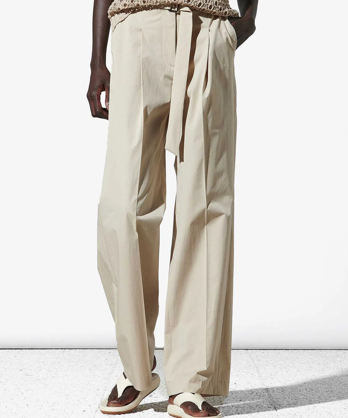 luisa_cerano_wide_leg_tro_0.webp Wide Leg Trousers With Belt*Luisa Cerano Store
