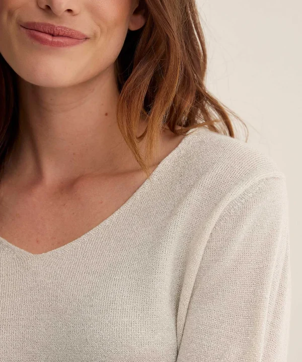 Lurex Sweater V-Neck** Discount