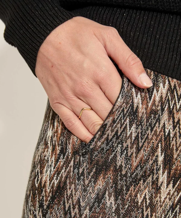 Bootcut Pants Zigzag Jacquard*MAC Jeans Shop