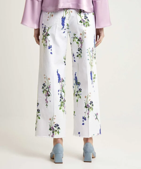 Marc Cain Cropped Jeans With Floral Print Wylie*Marc Cain Collections Clearance