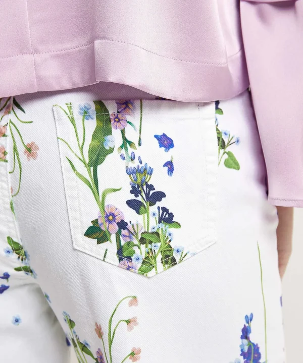 Marc Cain Cropped Jeans With Floral Print Wylie*Marc Cain Collections Clearance