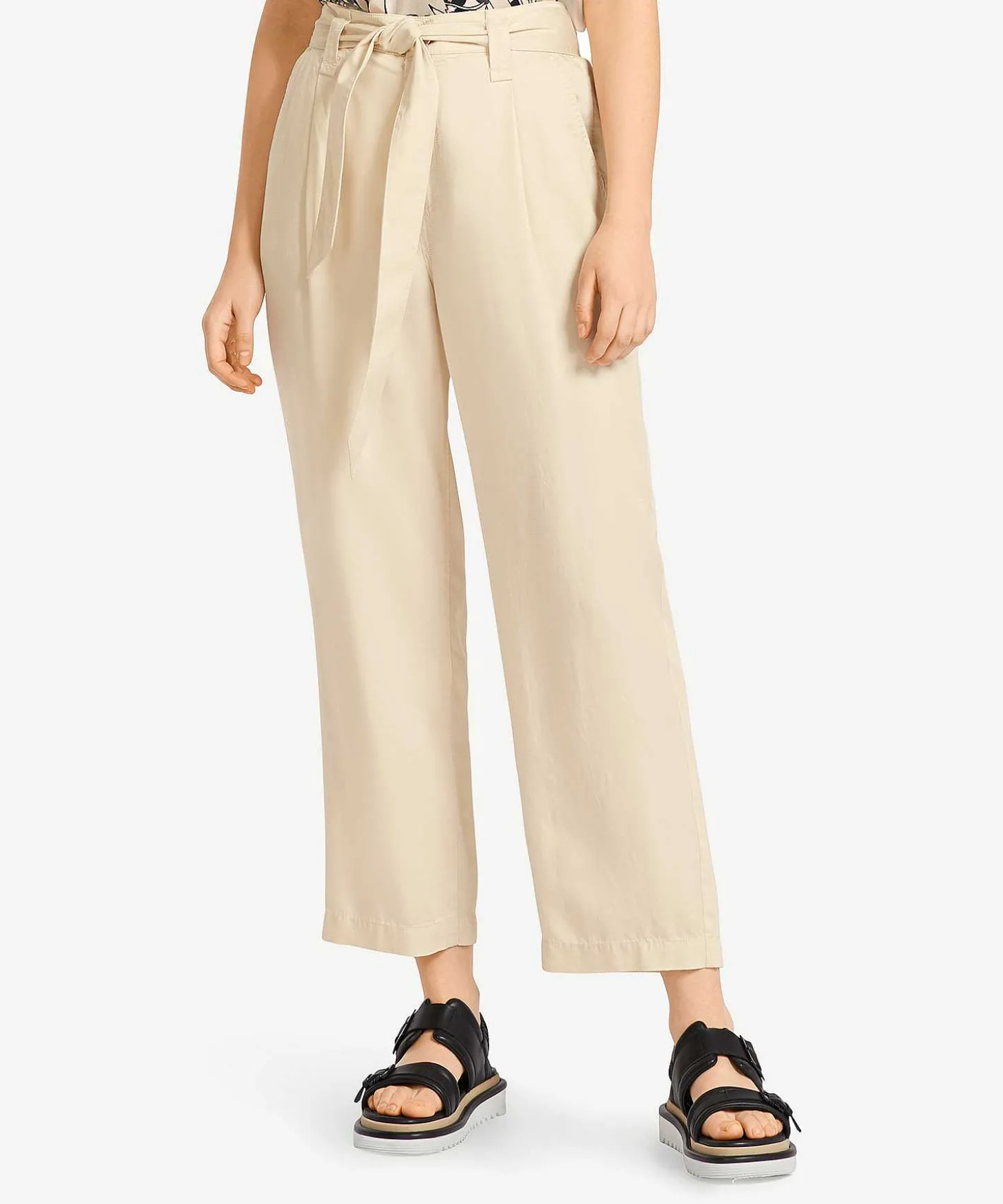 marc_cain_culotte_trouser_0.webp Marc Cain Culotte Trousers With Belt Welleri*Marc Cain Pants Discount
