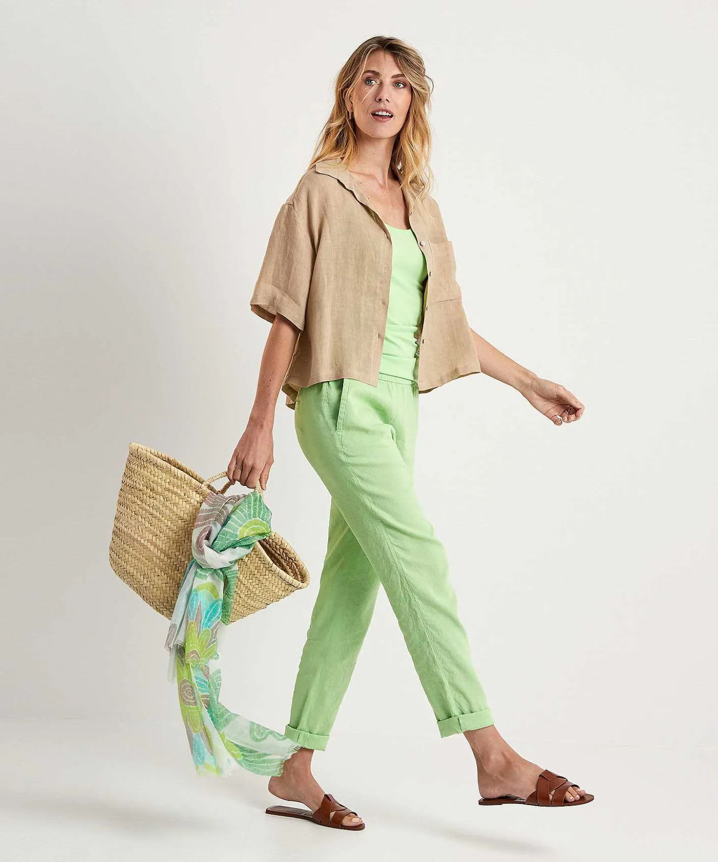 marc_cain_linen_mix_trous_0.webp Marc Cain Linen Mix Trousers Roanne*Marc Cain Collections Cheap