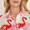 Marc Cain Long Cotton Voile Blouse Flamingo*Marc Cain Additions Clearance