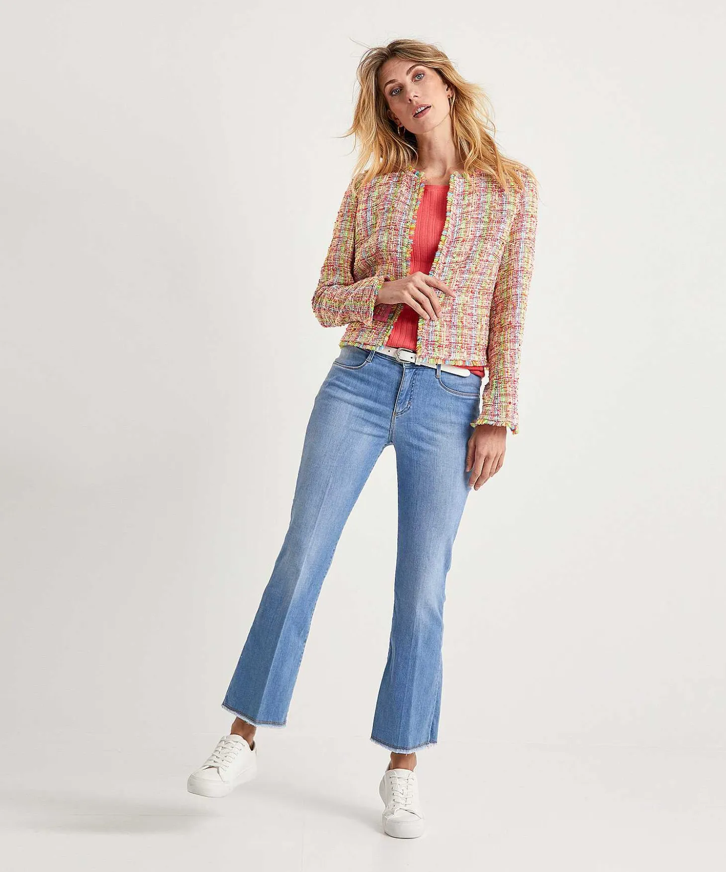 marc_cain_multicolor_bouc_1.webp Marc Cain Multicolor Boucle Vest Jacket*Marc Cain Collections Hot