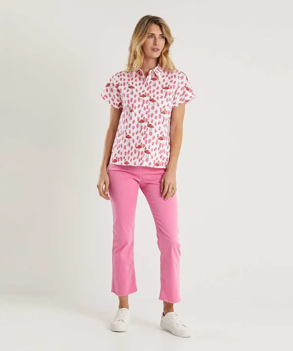 Marc Cain Poplin Blouse Flamingo*Marc Cain Additions Best
