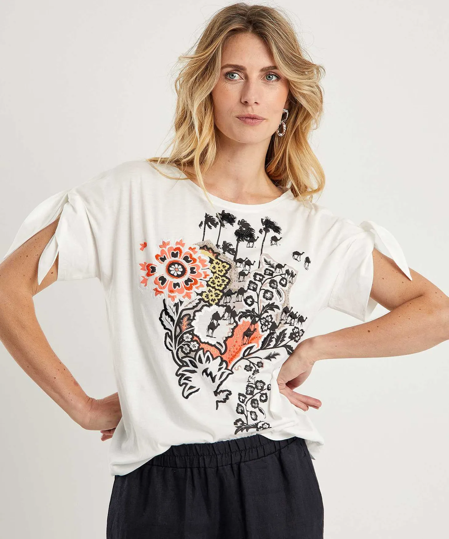 marc_cain_shirt_bow_sleev_3.webp Marc Cain Shirt Bow Sleeve*Marc Cain Collections Cheap