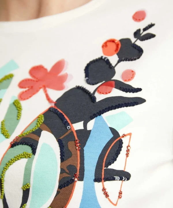 Marc Cain Shirt Print With Beads*Marc Cain Collections Shop