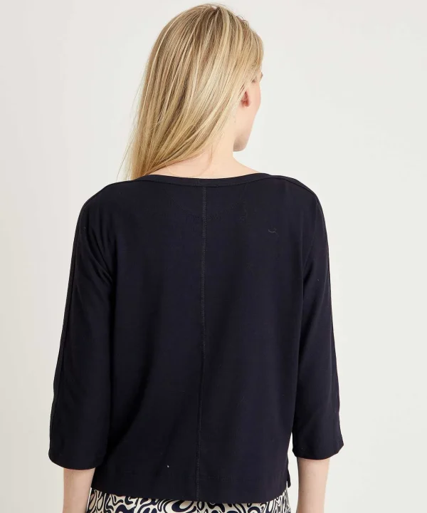 Marc Cain Shirt Rib Jersey Pocket*Marc Cain Essentials Clearance