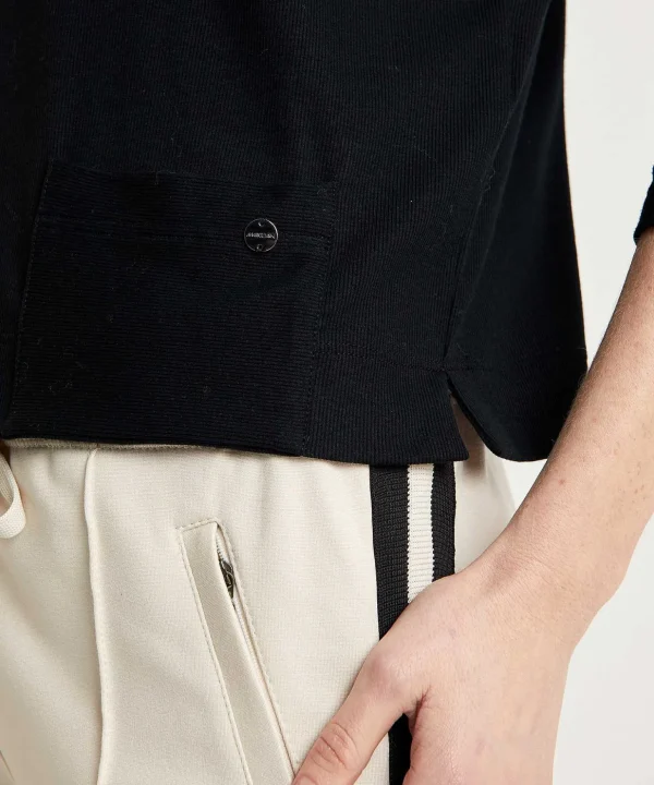 Marc Cain Shirt Rib Jersey Pocket*Marc Cain Essentials Shop