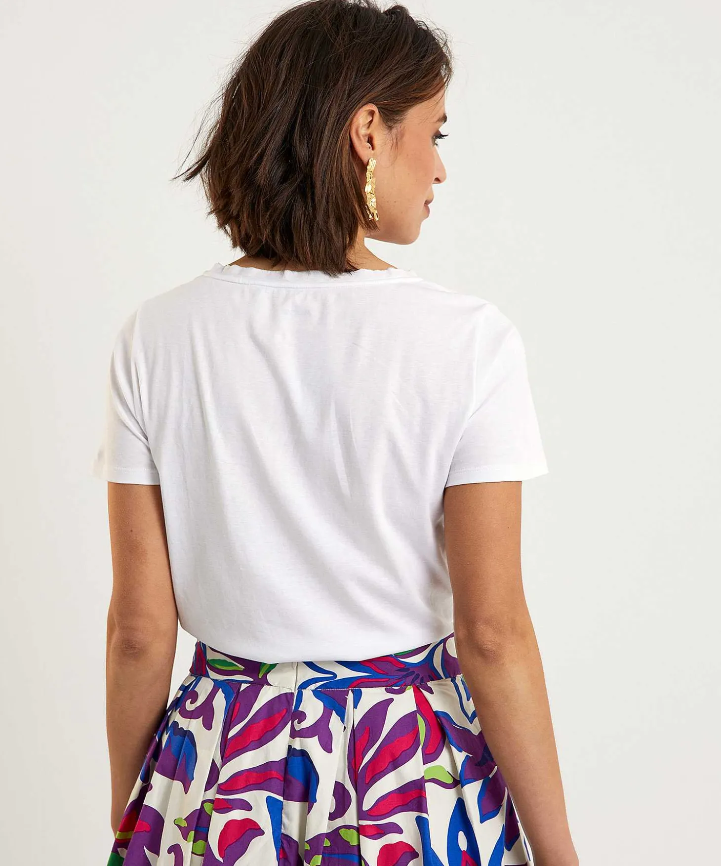 marc_cain_shirt_with_flor_3.webp Marc Cain Shirt With Floral Letter Print*Marc Cain Collections Cheap