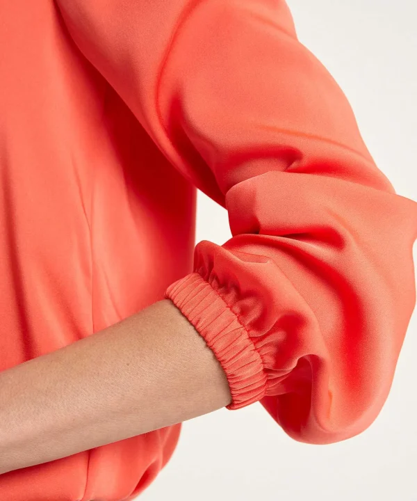 Marc Cain Silky Blouse Polo Collar*Marc Cain Collections Store