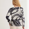 Jacquard Sweater With Floral Print And Trim*Marc Cain Sports Hot