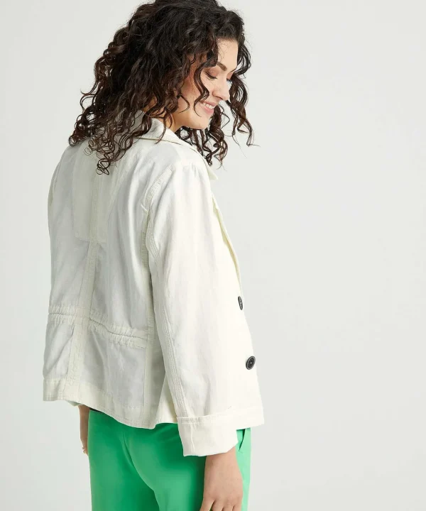 Linen Blend Short Caban Jacket*Marc Cain Sports Fashion