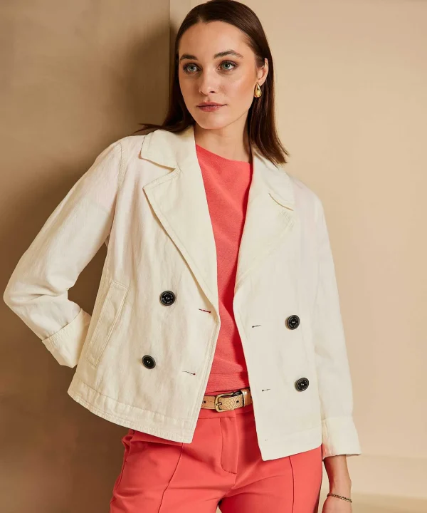 Linen Blend Short Caban Jacket*Marc Cain Sports Fashion