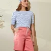 Linen Mix Short Whites*Marc Cain Sports Cheap